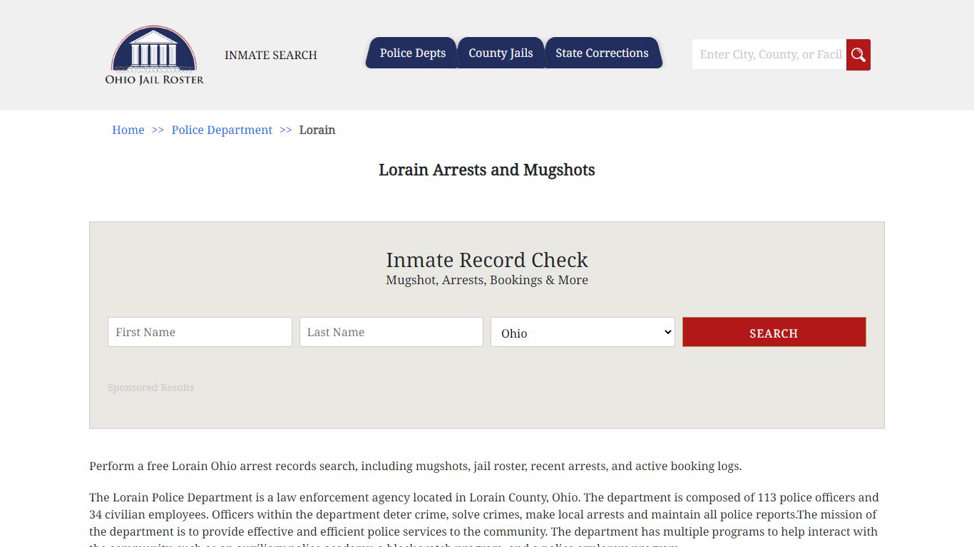 Lorain Arrests and Mugshots | Jail Roster Search